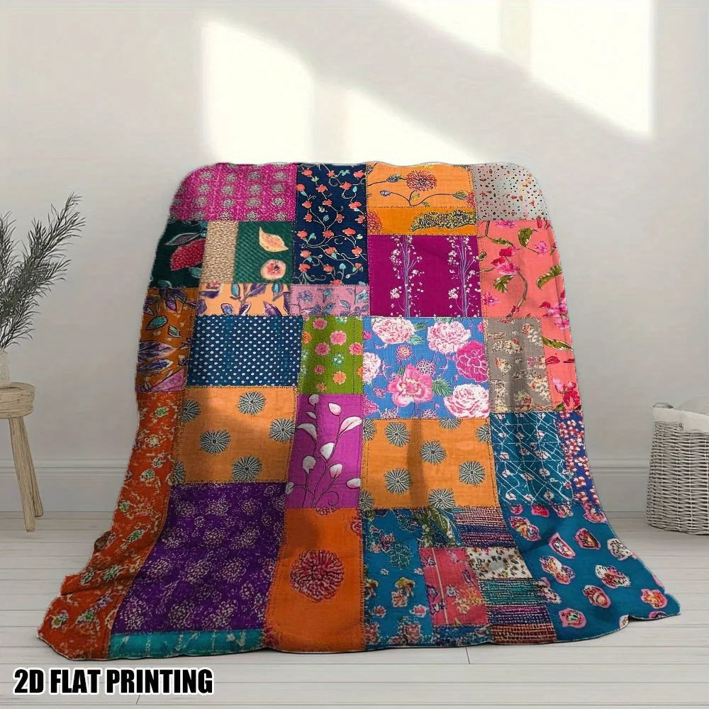 1pc Warm Thanksgiving Gnomes Printed Flannel Throw Blanket - Suitable for Bed, Sofa, Floor, and Office - The Perfect Comfortable Experience for All Seasons