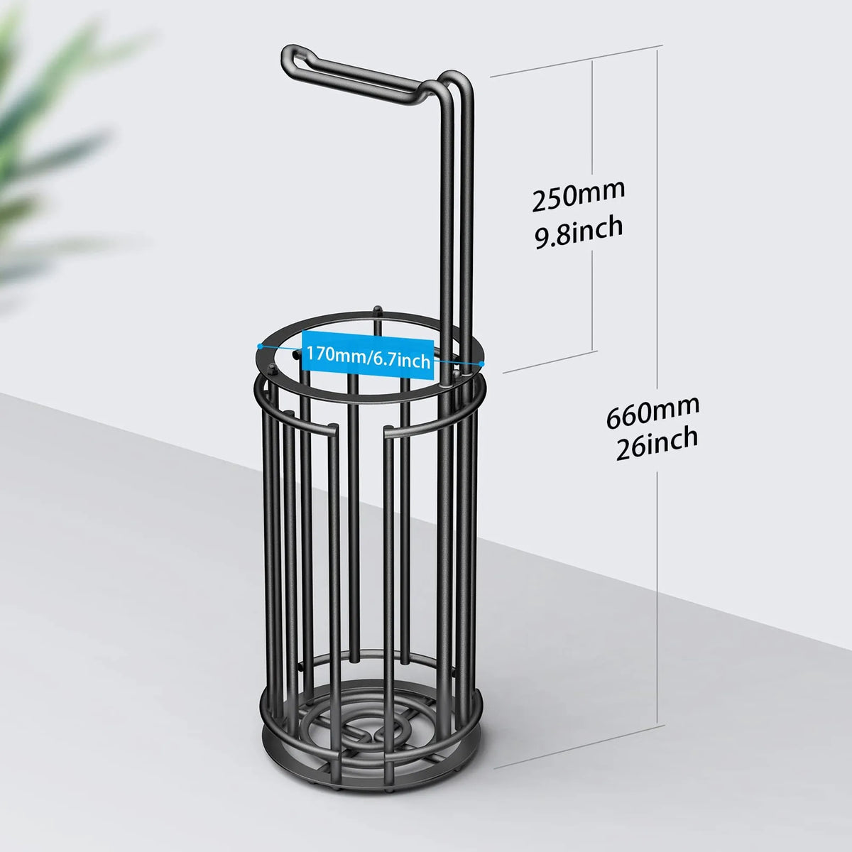 Tool-Free Freestanding Bathroom Toilet Paper Storage Rack