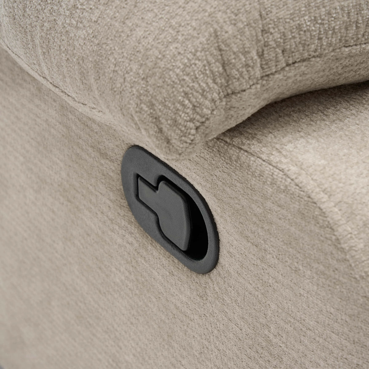 Manual Recliner Chair With Solid Wood Frame And Soft Chenille Upholstery