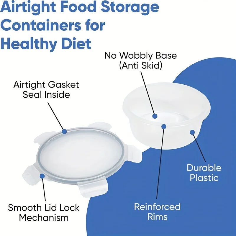 Aehome BPA Free Leakproof Plastic Food Storage Container Set