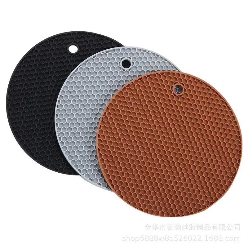 Honeycomb Silicone Trivet Mat Heat Resistant Anti‑Scald Table Protector Non‑Slip Pot Dish Cup Coaster Kitchen Gadget