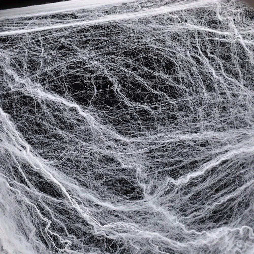 Halloween Decoration Outdoor 59'' Giant Spider with 400 sqft Spider Web Outside Decor, Stretchy Triangular Spiderweb 23 x 18 ft for Yard Haunted House Indoor Decor Supplies, Photobooth Props