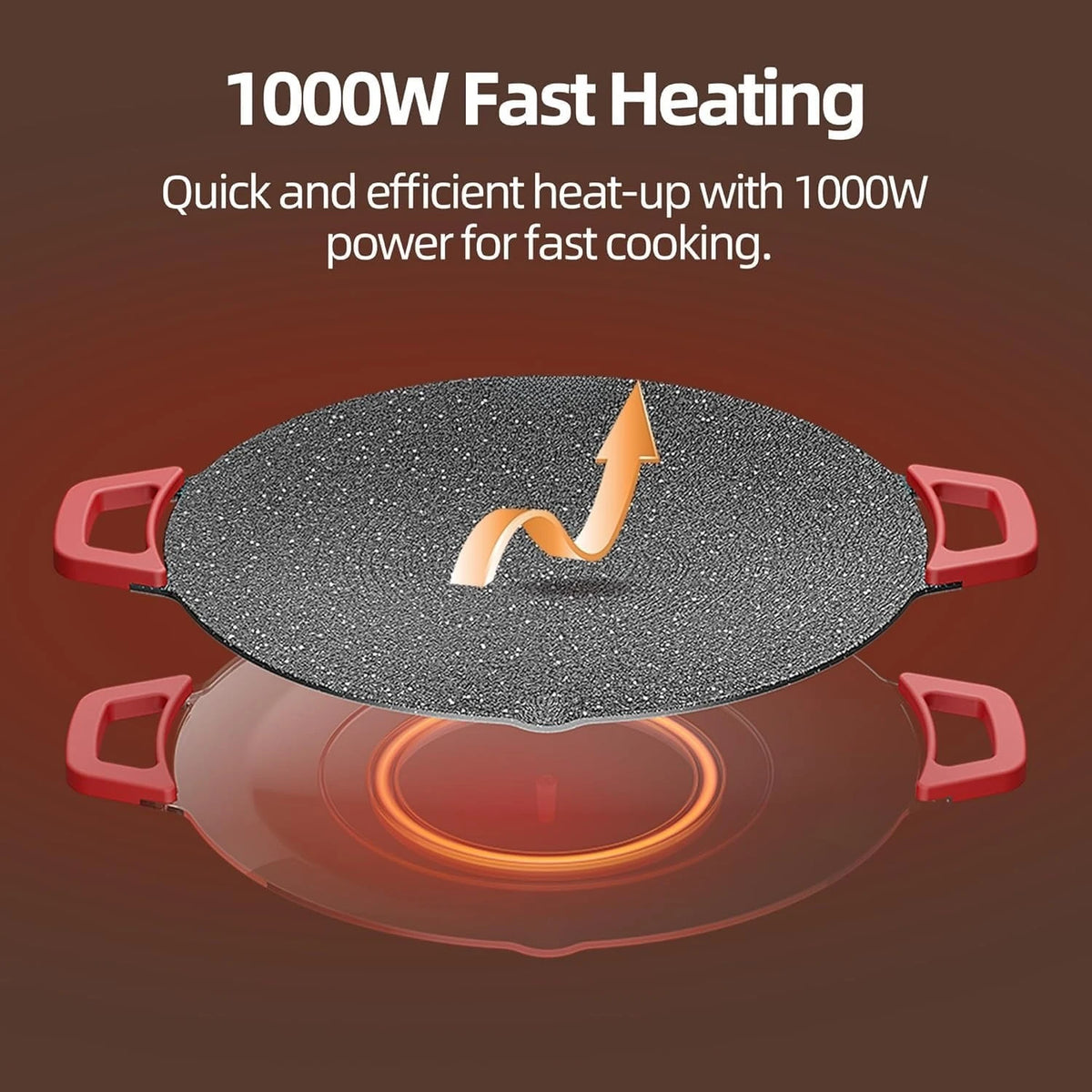 Compact Smokeless Electric Indoor Griddle Grill Non Stick Fast Heating Tabletop BBQ Cooker For Home Steak Pancake Includes Silicone Spatula Oil Brush And Food Tongs
