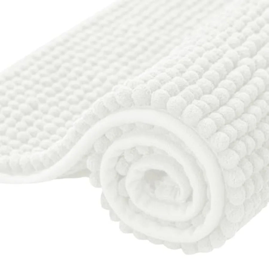 Chenille Bath Rug Soft Absorbent Quick Dry Machine Washable