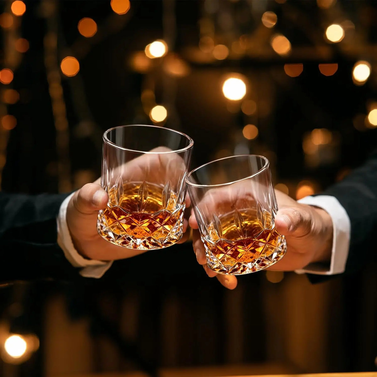 Whiskey Glasses Set of 6,10oz/300 ml Old Fashioned Bourbon Glasses,Lead-free Rocks Glassware for Scotch, Liquor & Cocktails, Drinking Glasses Gifts for Men