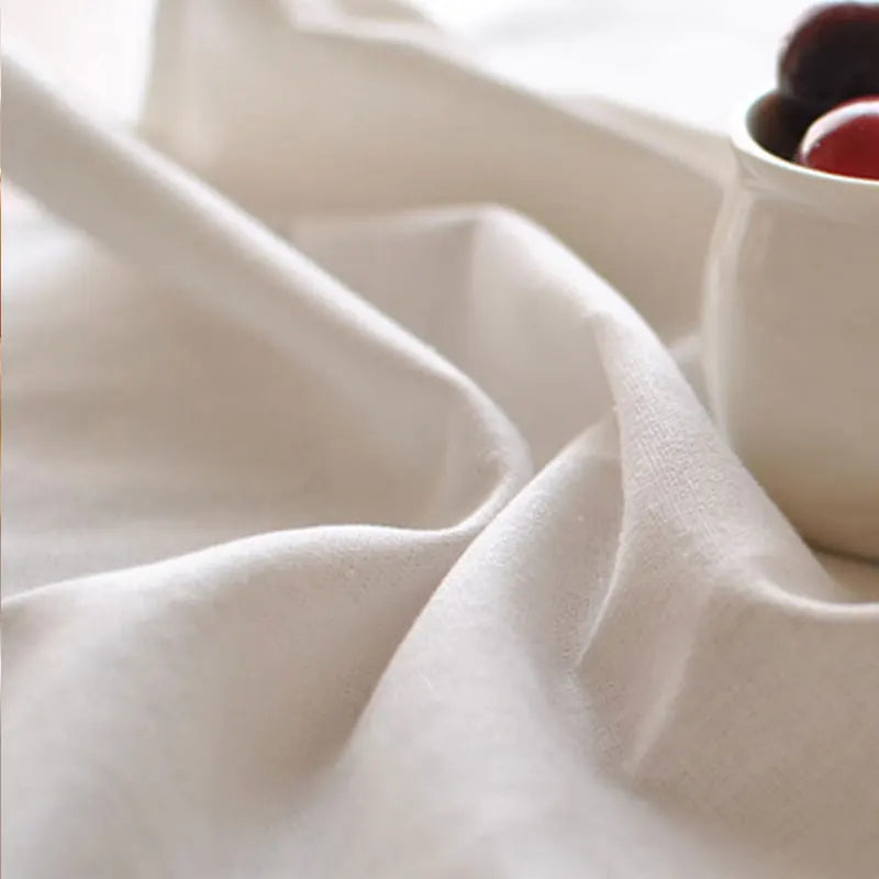 6/12Pcs 40×40cm White Cotton Linen Napkins, Thick Washable Reusable Placemats for Wedding Party Kitchen Dining Decor