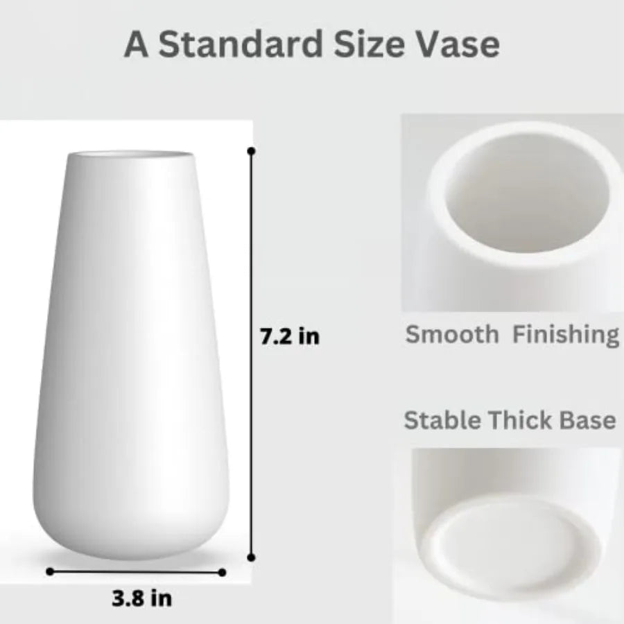 Premium Ceramic Vase for Pampas Grass - Flower Vase for Home Decor, Minimalism Style for Modern Table Shelf, Vases for Flowers