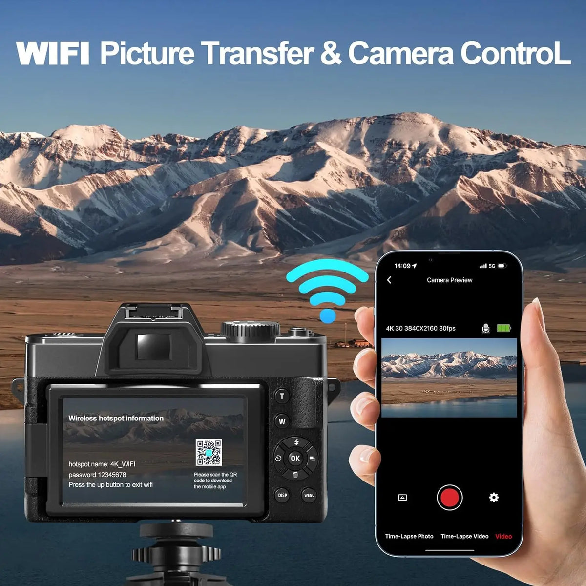NBD 4K Digital Camera 48MP 16x Zoom Vlogging Flip Screen