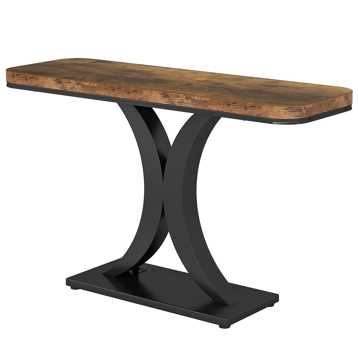 Tribesigns Industrial Console Table With Geometric Iron Base