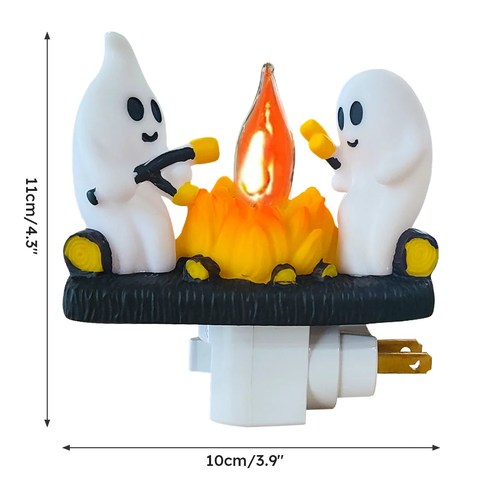 Halloween 3D LED Campfire Night Light, Ghost Bonfire Twinkling Night Light,  Halloween Interior Decoration, Room Cute Decoration
