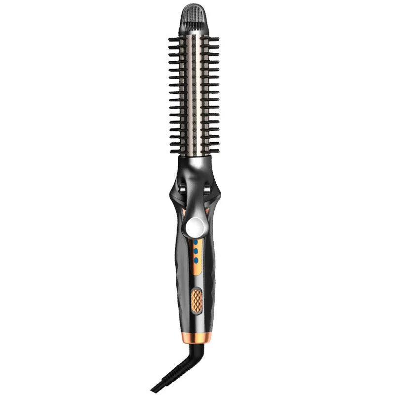 New type of multi-functional LED PTC hair styling tool - electric hair curler and straightening comb - suitable for both home use and travel.