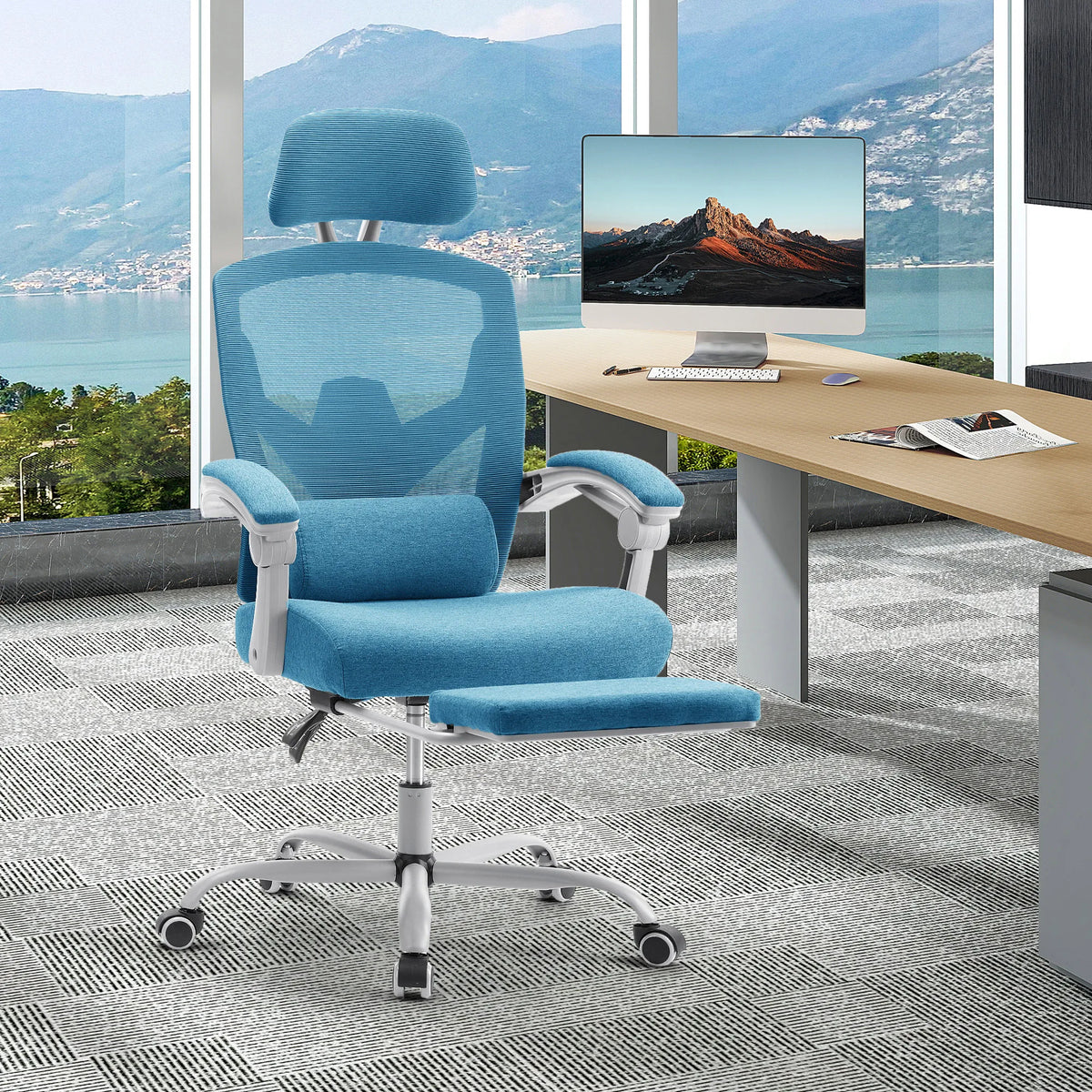 MCQ Ergonomic Reclining Gaming Office Chair With Lumbar Support Mesh