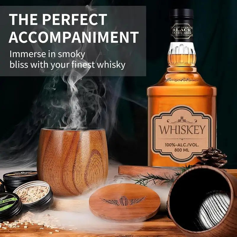 350ML Whiskey Enhancing Wooden Tumbler Wooden Old Fashioned Tumblers For Men, Whiskey Tumbler, Glasses For Men, Boston Love