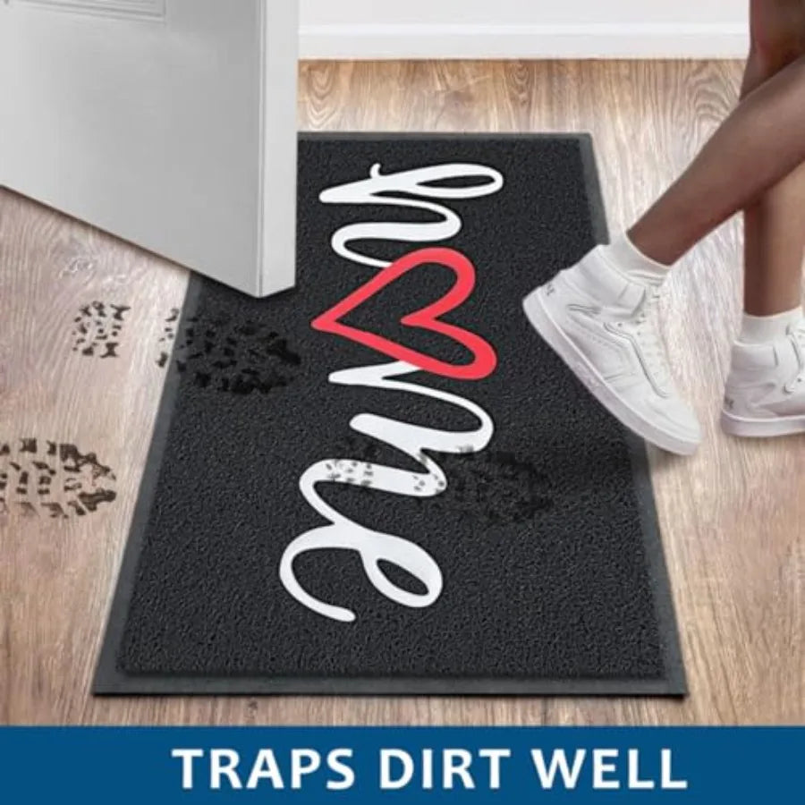 Door Mat Outside Inside Home Doormat, 30"x17.5", Durable Floor Mat Non Slip Mat Ultra Absorb Mud Easy Clean Front Doormat for G