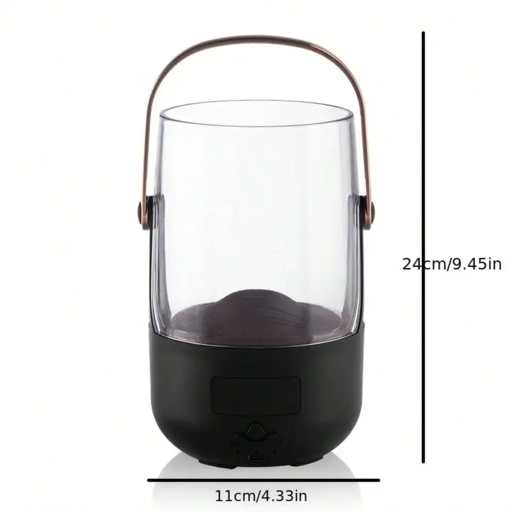 Flame Effect Ultrasonic Aromatherapy Diffuser With Color Changing Led Light