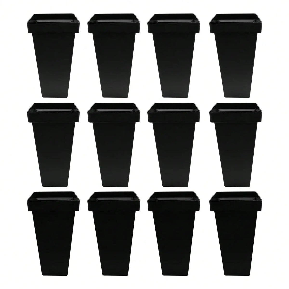 12Pcs Flower Buckets 13.4 Inch Modern Floral Bucket Plastic Flower Vases Floral Centerpiece For Table Home Wedding Party Decor