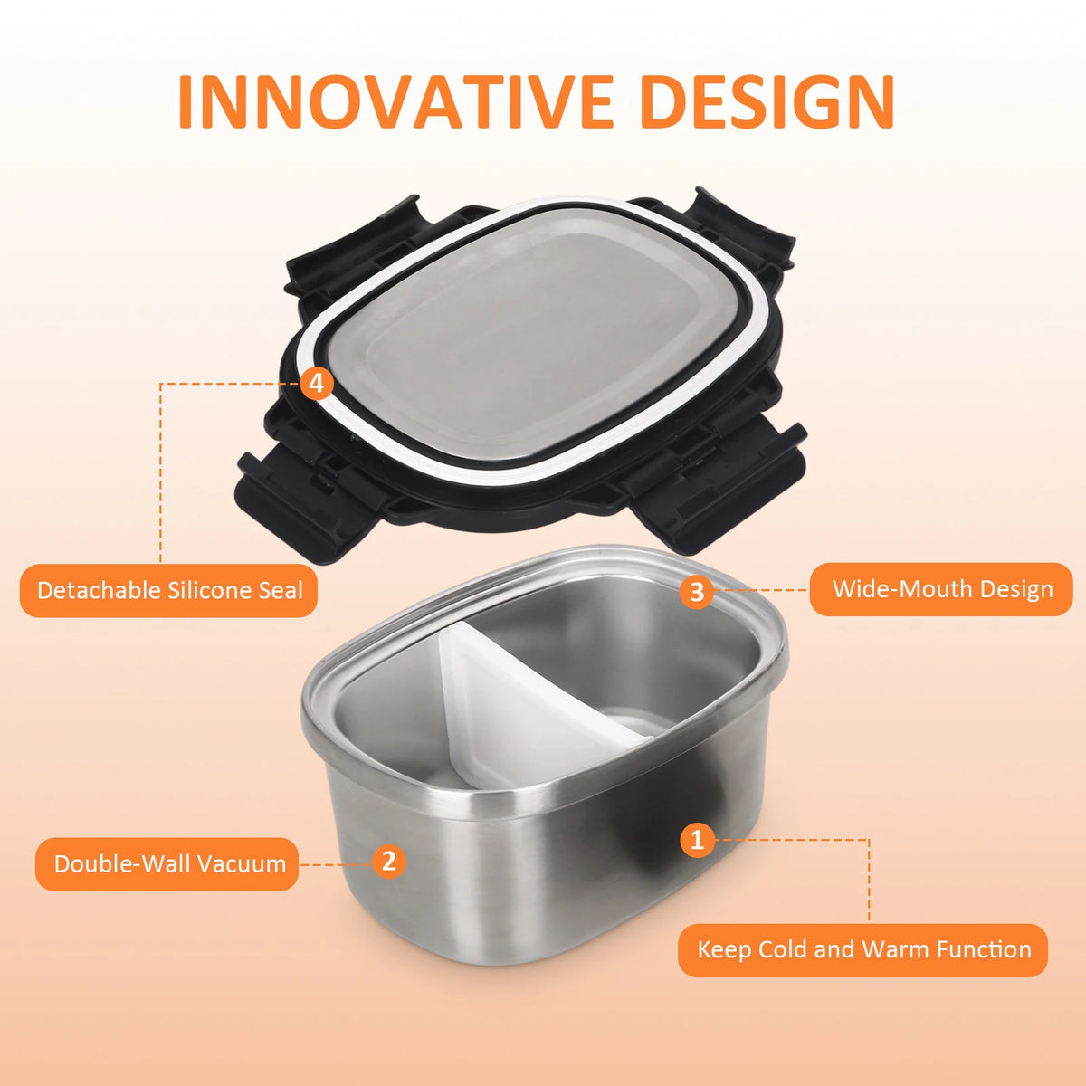 Hansmart Vacuum Insulated Stainless Steel Bento Lunch Box