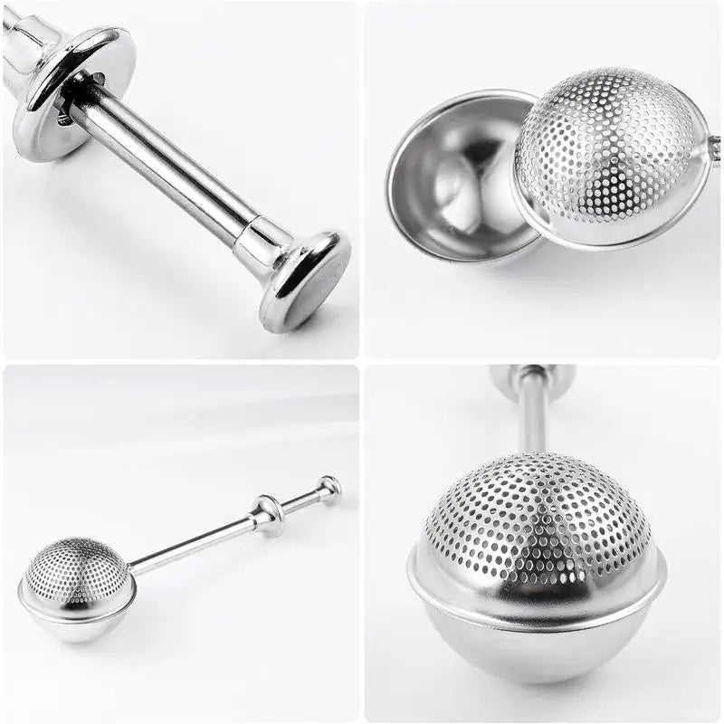 Retractable Powder Vibrator, Flour, Sugar Sieve, Powdered Sugar Semi-drainage Cake Decoration Tools Baking Accessories