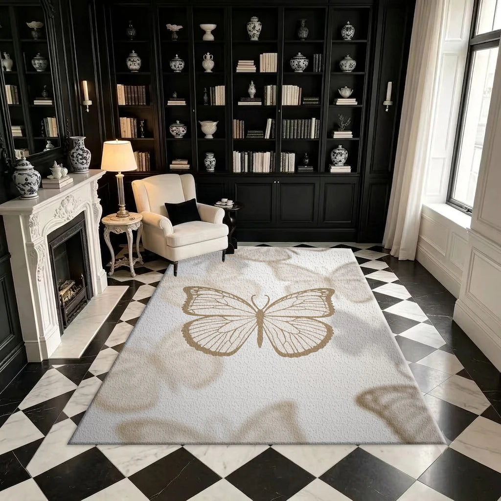 Geometric Texture Carpet Floor Mat, Simple and Stylish, Suitable for Dining Room, Study, and Home Decoration