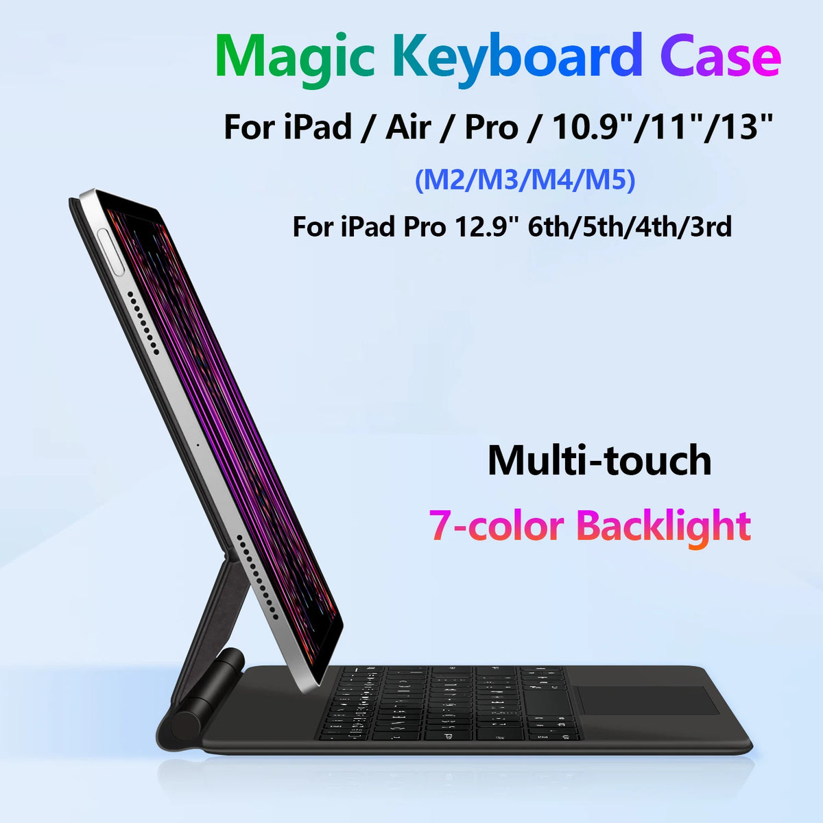 AJIUYU Wireless Keyboard Case For Apple iPad Tablet