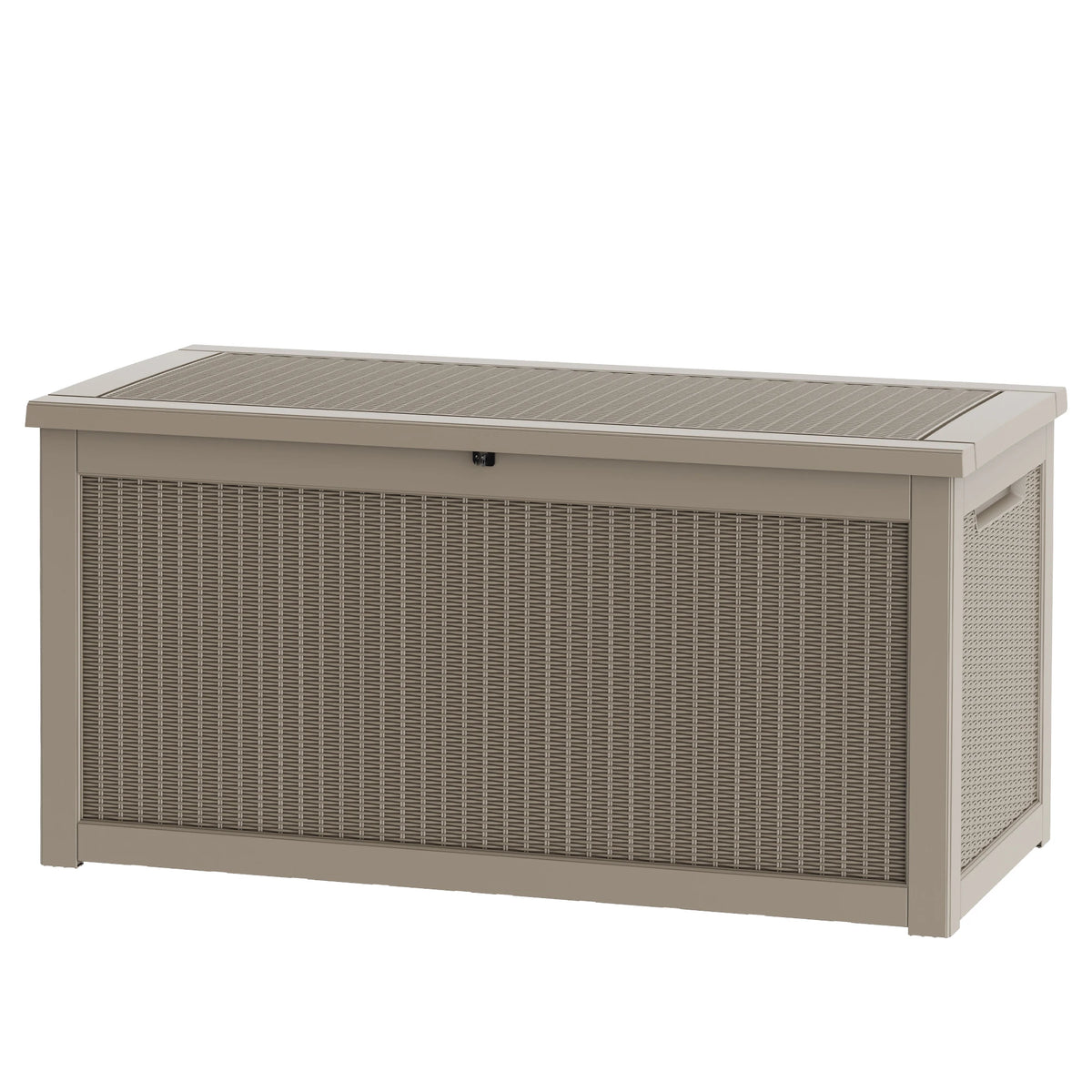 260 Gallon Weather Resistant Resin Deck Storage Box Lockable Waterproof Outdoor Patio Garden Pool Storage Chest for Cushions Tools Supplies