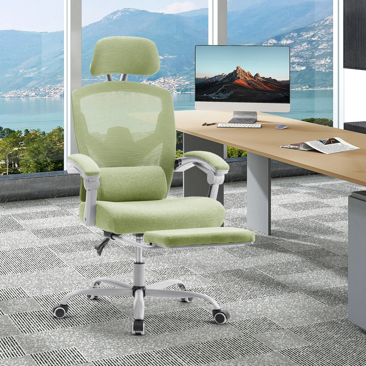 MCQ Ergonomic Reclining Gaming Office Chair With Lumbar Support Mesh