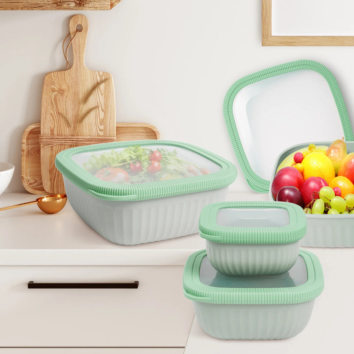HANSMART Leakproof Stackable Airtight Food Storage Containers