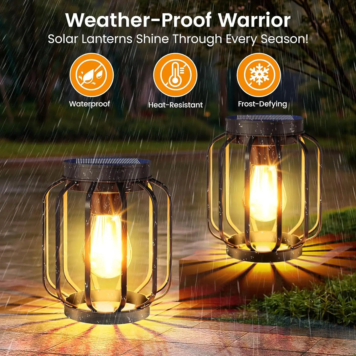 Solar Lanterns Outdoor Waterproof  Solar Lantern, 4 Pack   Solar Lanterns Outdoor with Auto On/Off & Hook, Brighter  Solar Lights Outdoor Lanterns for Garden Patio Yard