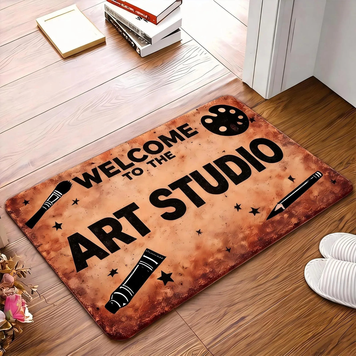 1pc, 2pcs, 3pcs Music Room Decorative Rug, Flannel Floor Mat with Non-slip Rubber Base, Durable, and Washable. Suitable for Foyer, Entry Door, Kitchen, Bedroom, Living Room, Office, Bathroom, Balcony, Hallway and Porch, Ideal