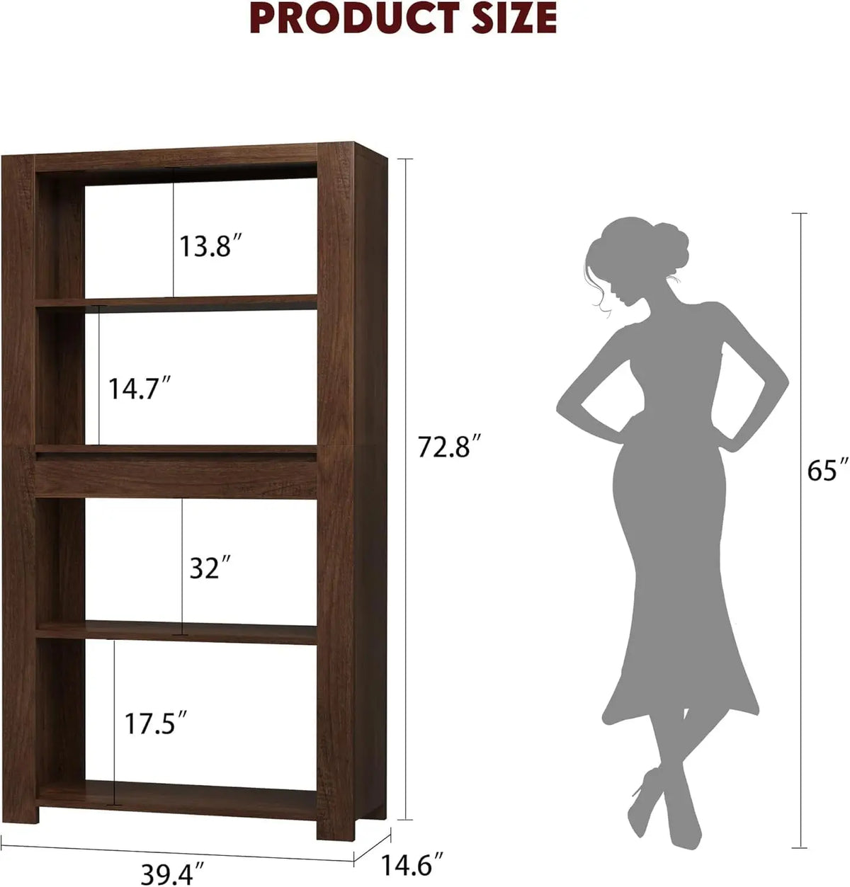 Garvee Multifunctional Wood Bookcase With Drawer Storage Cabinet