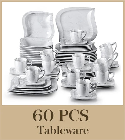 Malacasa Elegant Porcelain Dinnerware Set For Home And Dining