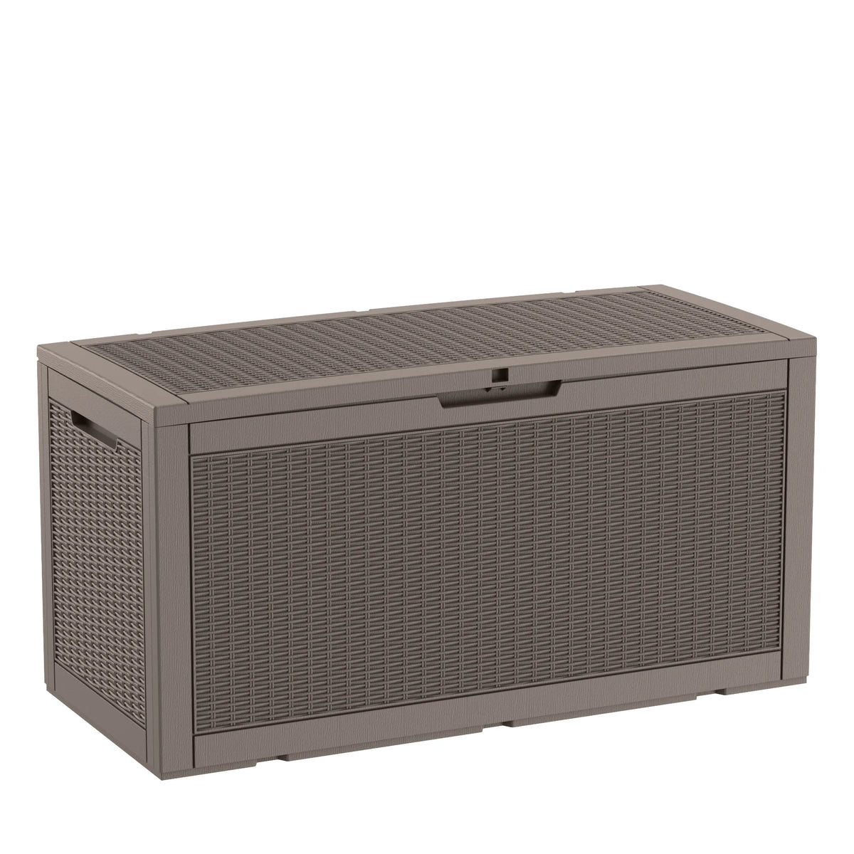 260 Gallon Weather Resistant Resin Deck Storage Box Lockable Waterproof Outdoor Patio Garden Pool Storage Chest for Cushions Tools Supplies