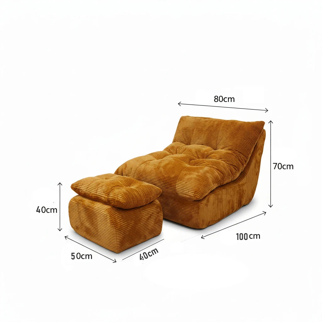 80cm Sponge Modern Compression Single Lazy Sofa Chair Soft Backrest Leisure Armchair for Small Apartment Balcony Living Room Bedroom Study Minimalist Tatami Lounge Seat