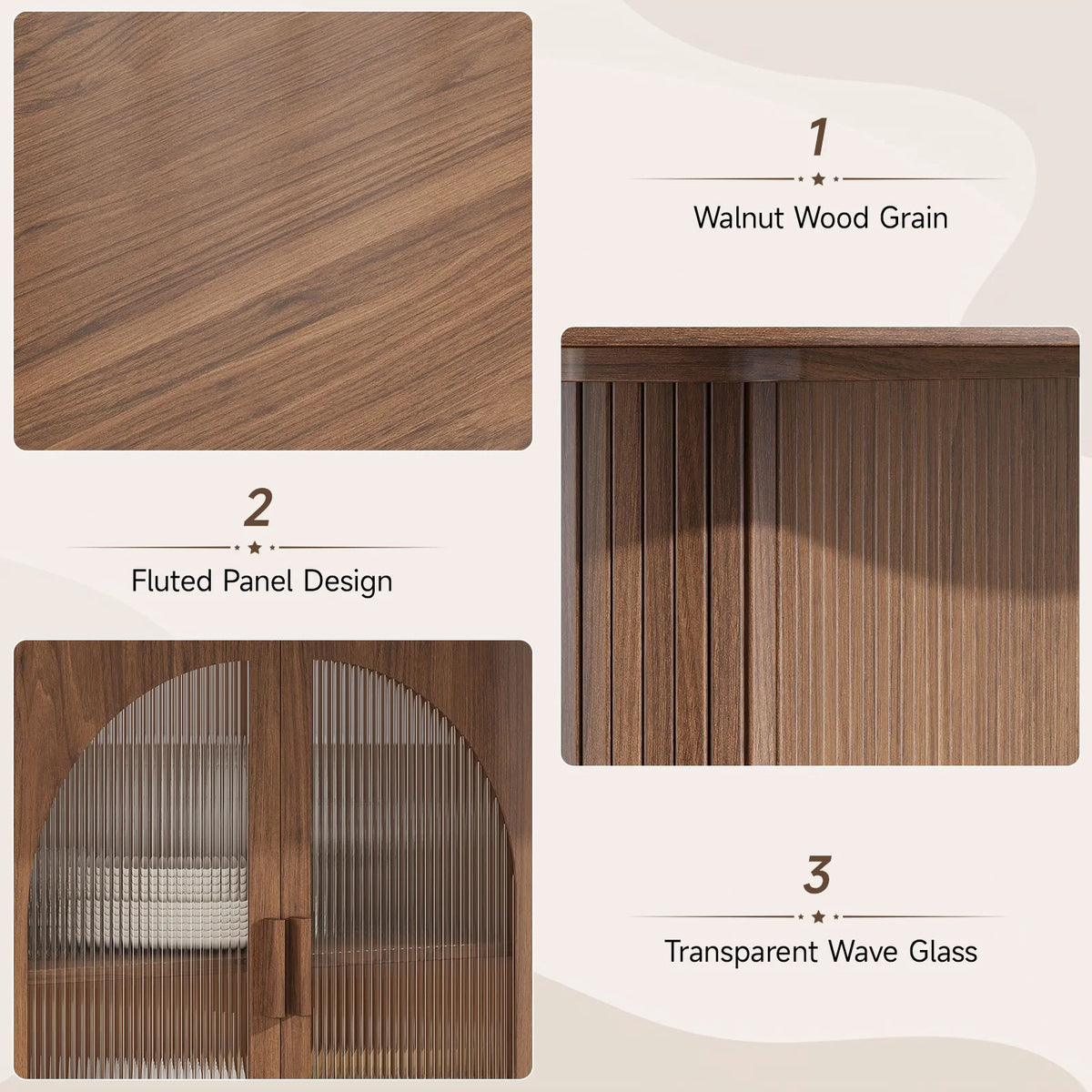 Walnut 70 Inch Oval Dining Table for 6-8 People, Modern Large Dining Room Table with 2-Tier Storage Space, Wood Center Kitchen Table with LED Light, Dinner Table with Heavy Duty Legs