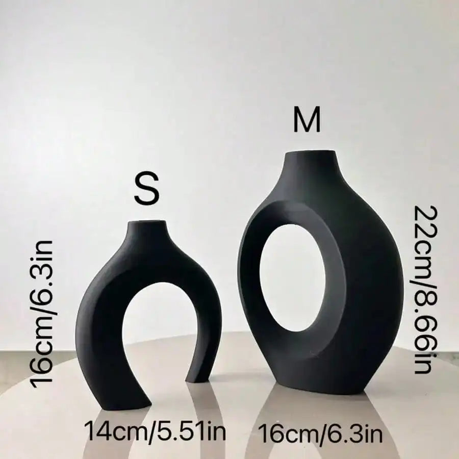 Premium Matte Texture Plastic Vase - Elegant Home Decor, Suitable For Fresh Cut Flowers / Dried Flowers, Plastic Material, Water-Resistant, Ideal For Living Room Decoration Vase, Office Decoration Dried Flower Vase, sh2601171