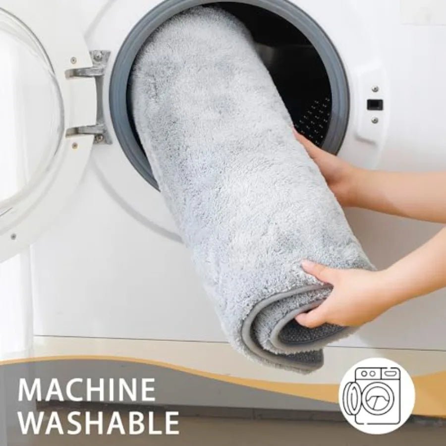 Bathroom Rugs 24x17 - Thick Memory Foam Bath Mat, Ultra Soft and Plush Fluffy, Non-Slip, Quick Dry, Absorbent Washable Floor Mi