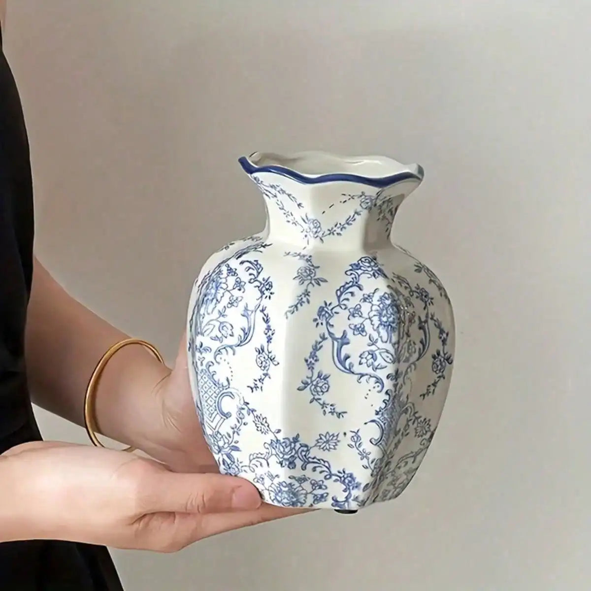 1pc Blue And White Porcelain Vases, Retro Home Decoration Vases, Adding French Country Elegance To The Home, Gifts, Home Decoration Ornaments, Flower Arrangement Art，sh260321154865746839406