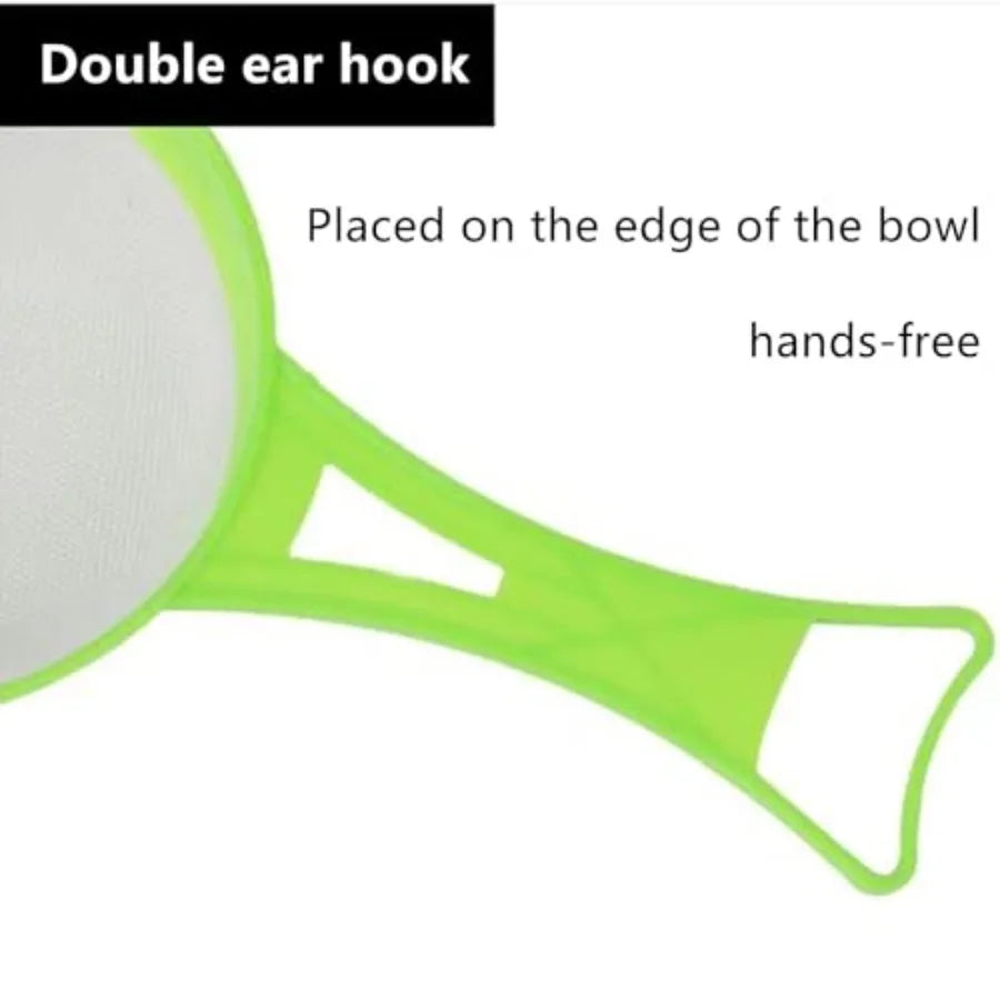 4 Pcs Flour Sifter for Baking, Flour Sieve Scoop Strainer, Manual Mesh Colander Baking Tool, Multifunctional Juice Filter with