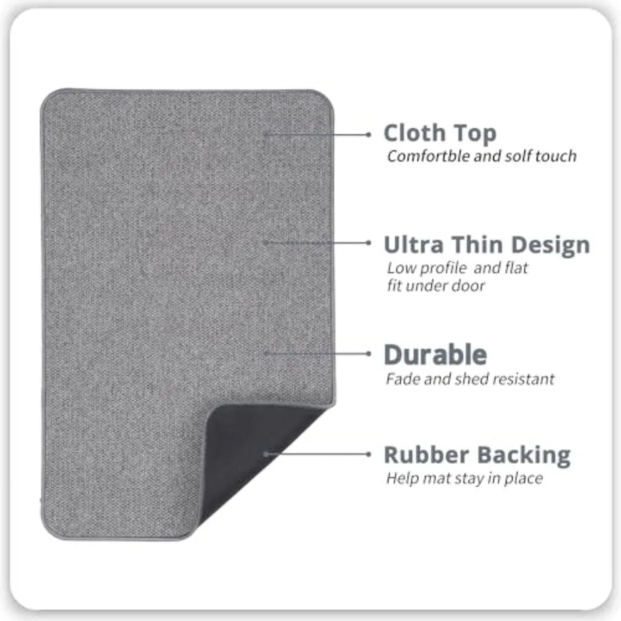 Bath Mat, Ultra Thin Bathroom Rugs, Rubber Bath Mats for Bathroom, No Slip Bath Rugs, Quick Dry, Machine Washable, Low Pile, Ab