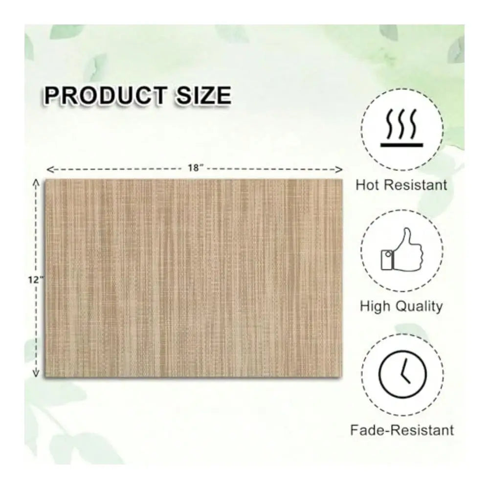 Linen Placemats Set Of 4, Washable Place Mats For Restaurant Table Protection, Kitchen And Dining Table Decoration For Home Par