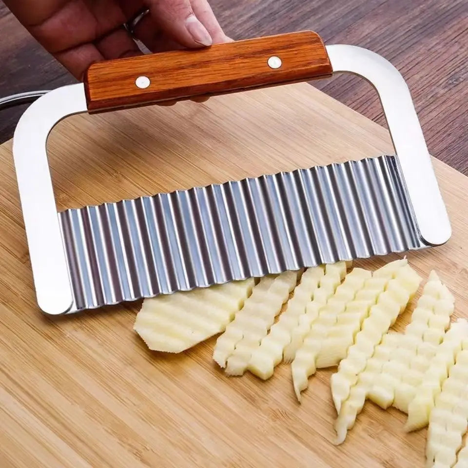 Kitchen Wavy Potato Cutter Stainless Steel Slicer Onion Chips French Fry Maker Chopper Vegetable Knife Food Crinkle Tools
