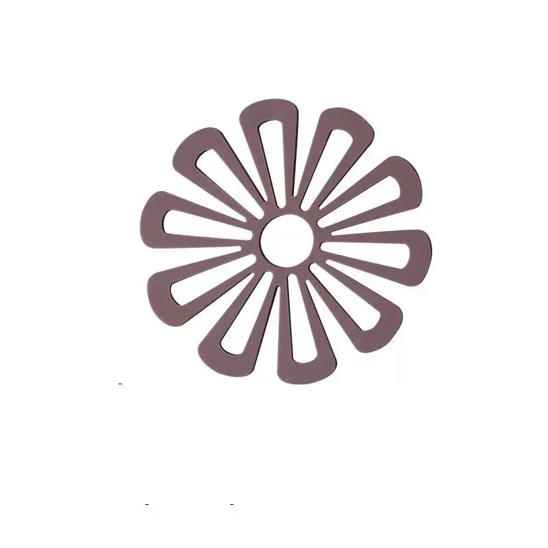 1pc/2pcs Creative Snowflake-Shaped Placemat Kitchen Sink Drain Mat Silicone Non-Slip Heat Insulation Mat for Home Use
