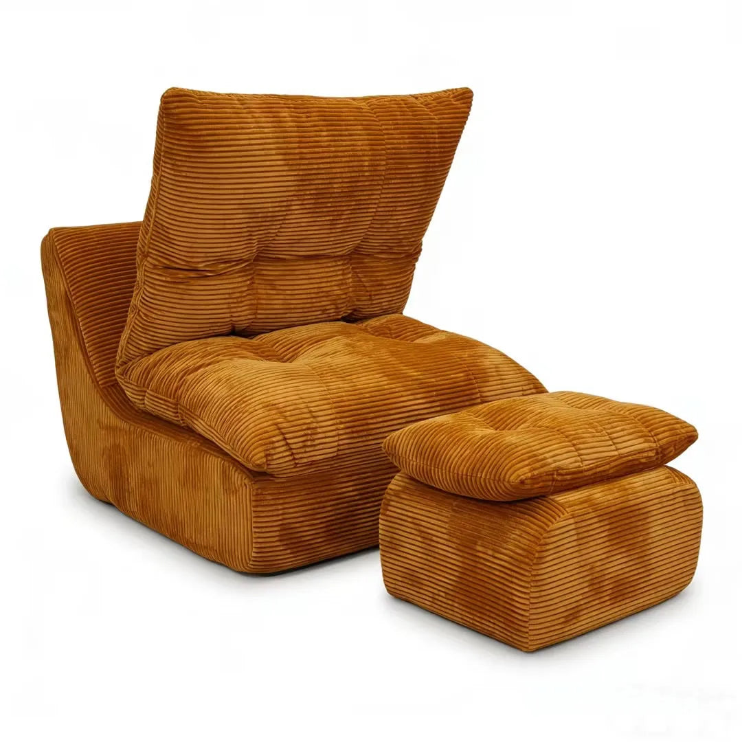 80cm Sponge Modern Compression Single Lazy Sofa Chair Soft Backrest Leisure Armchair for Small Apartment Balcony Living Room Bedroom Study Minimalist Tatami Lounge Seat