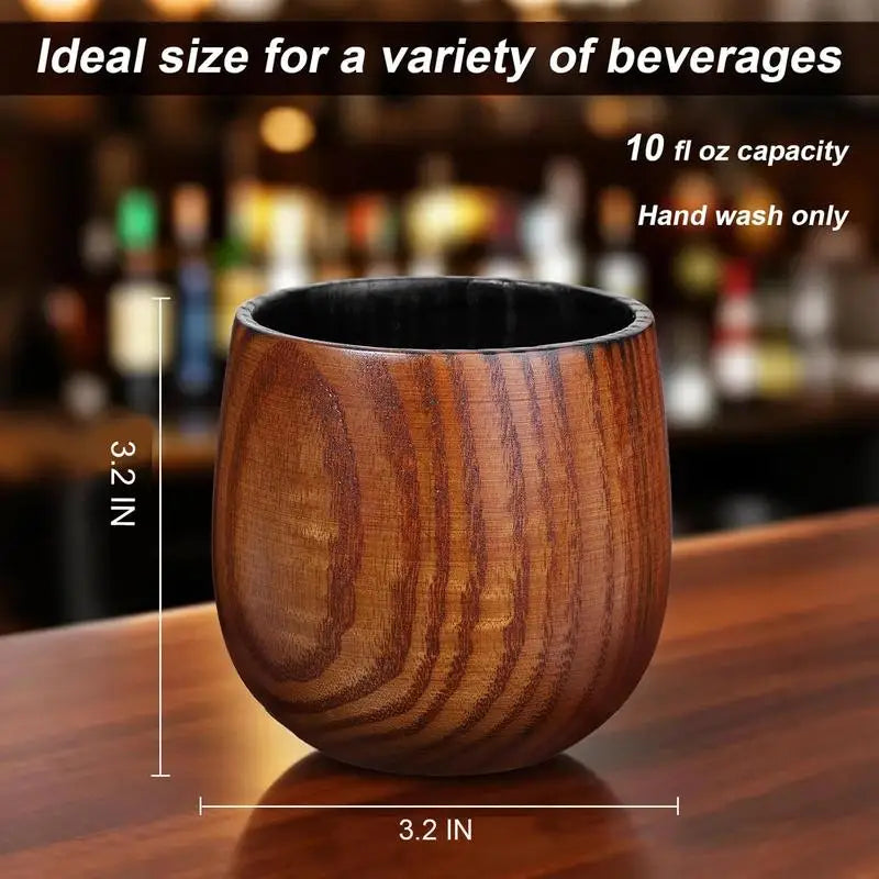350ML Whiskey Enhancing Wooden Tumbler Wooden Old Fashioned Tumblers For Men, Whiskey Tumbler, Glasses For Men, Boston Love