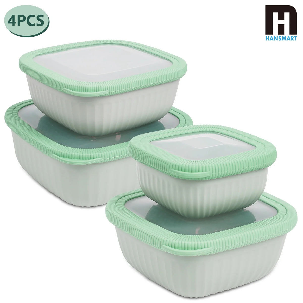 HANSMART Leakproof Stackable Airtight Food Storage Containers
