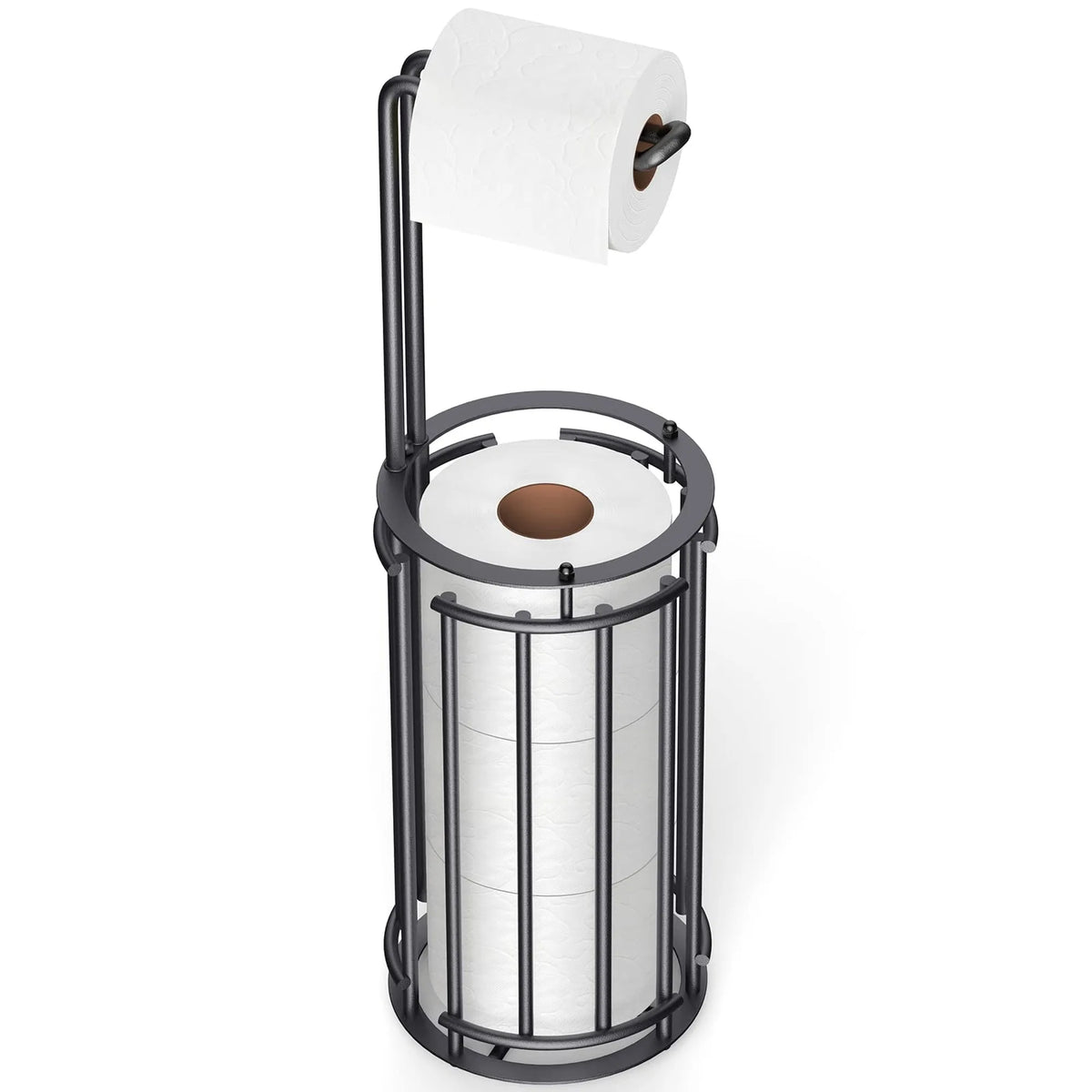 Tool-Free Freestanding Bathroom Toilet Paper Storage Rack