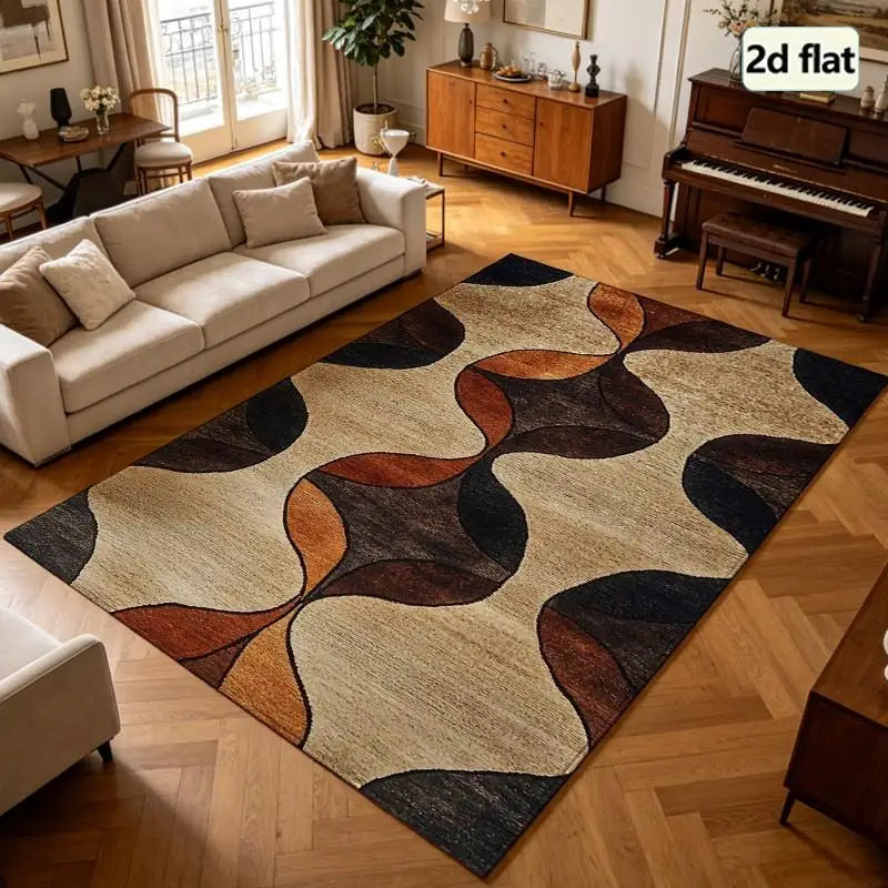1 Piece Abstract Geometric Area Rug, Soft Comfortable, All Seasons, Lightweight Easy To Care, Living Room Decor, Bedroom Decor, Entryway Decor, Autumn, Winter, Home Floor Decoration