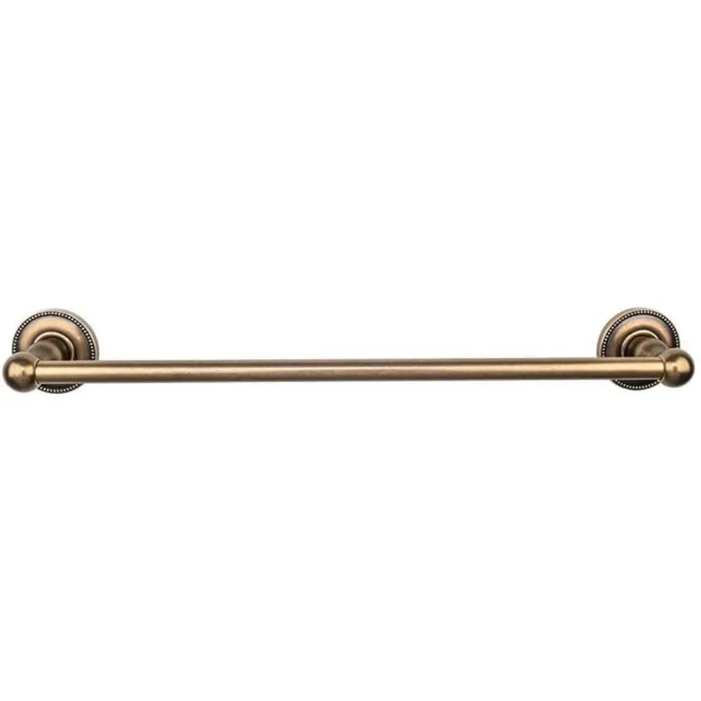 Top Knobs ED10ORBF Edwardian Bath 30 Inch Single Towel Bar Rope Backplate, Oil Rubbed Bronze