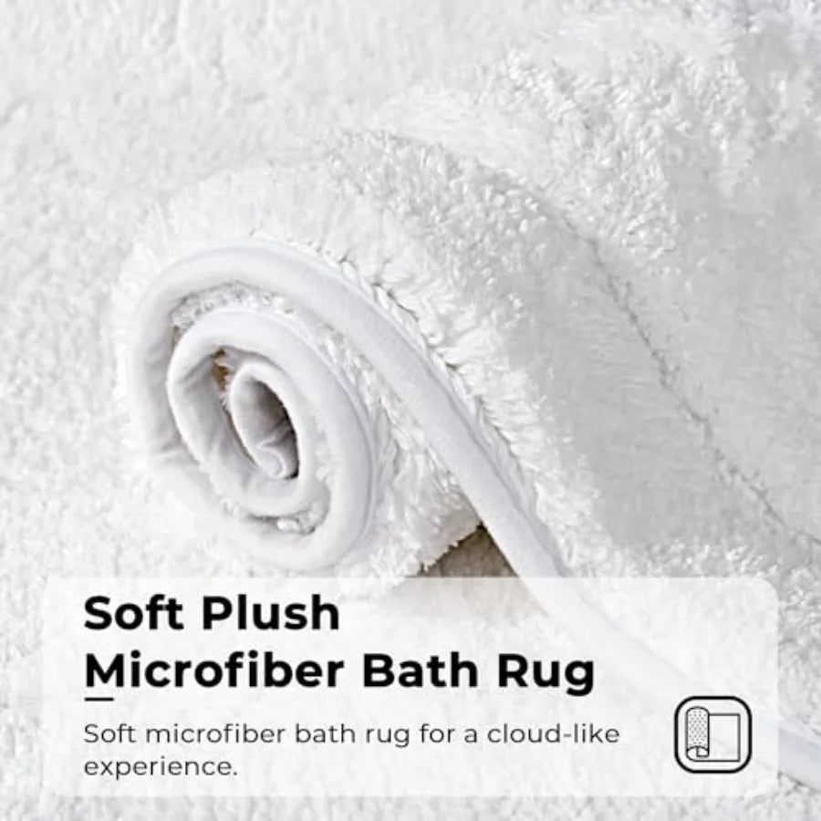 Microfiber Bathroom Rugs Non Slip Washable, Water Absorbent Bath Mats for Tub, Soft Bath Mats for Bathroom Floor and Shower, Ba