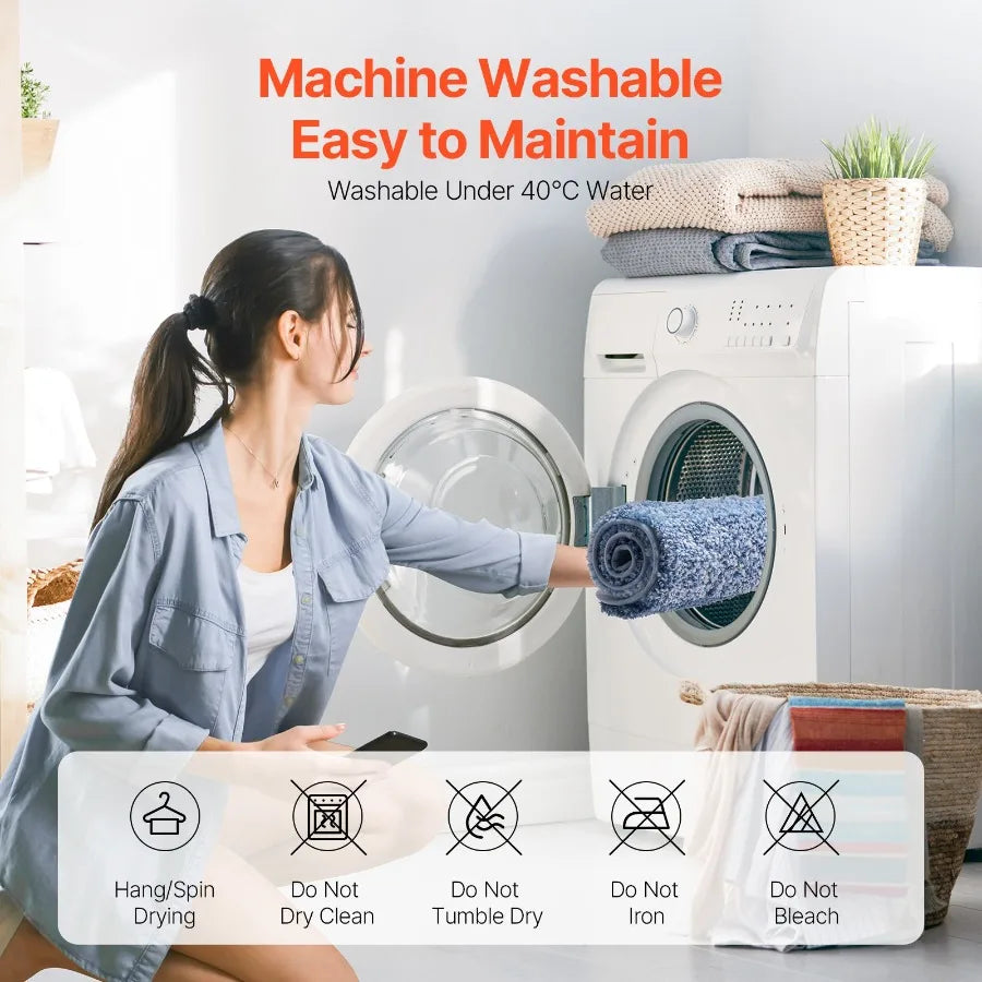 Bathroom Rug 30x20 Absorbent Soft Bath Mat Machine Washable Quick Dry Non-Slip